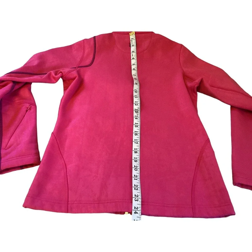 Under Armor Hot Pink pink Full Zip Jacket W/fuzzy Black Collar Women’s Small - Picture 7 of 7